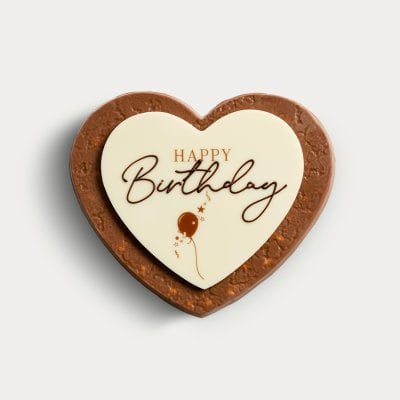 Frischschoggi Coeur de salutations Happy Birthday