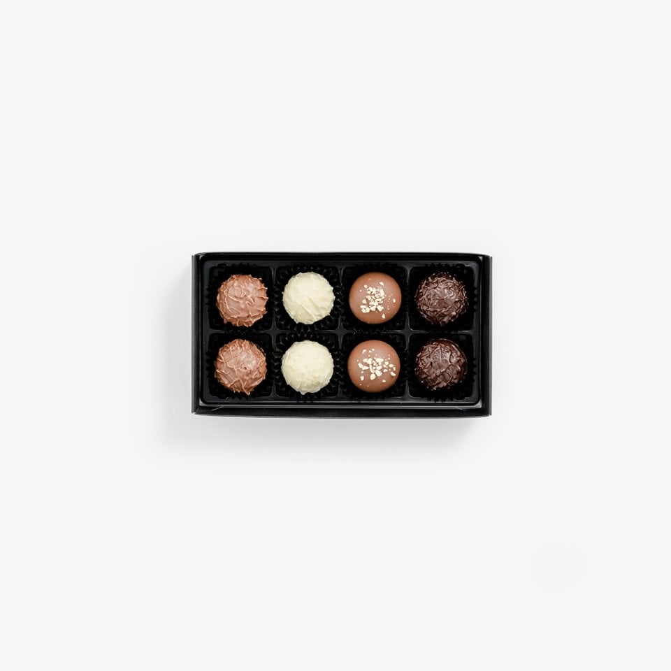 Truffle Selection: Exquisite 8-Piece Assortment of Milk