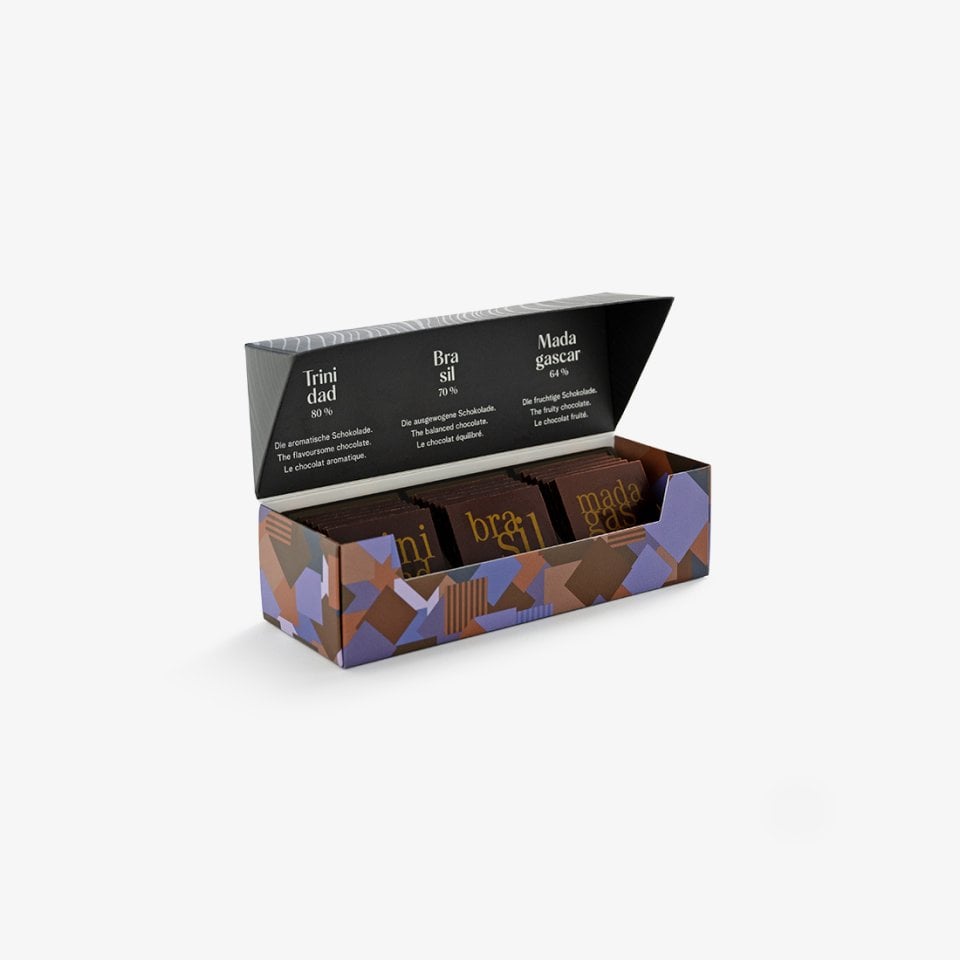 Carrés Single Origin 3x6 pcs per box
