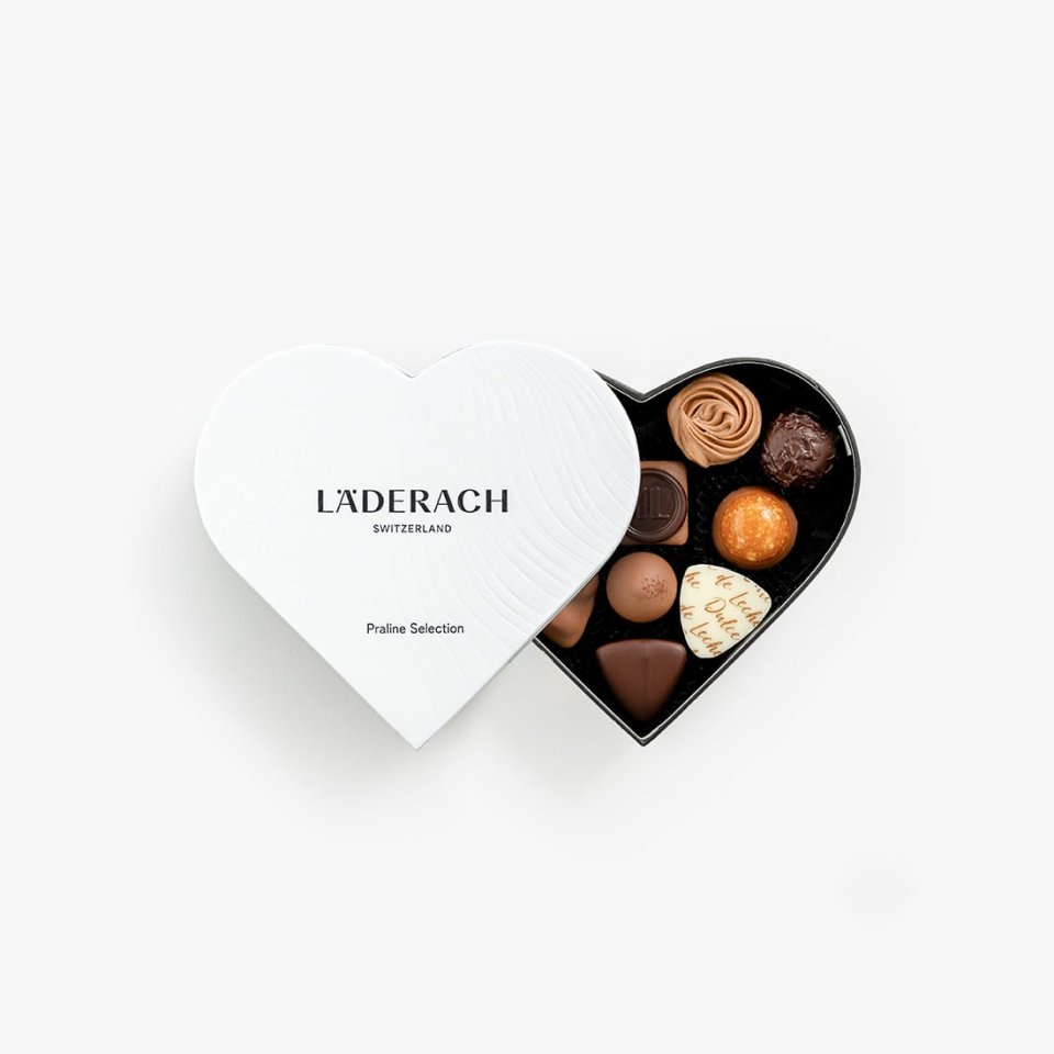 Shop Praline Selection 11pcs heart box by Läderach