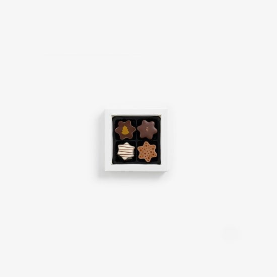  Pralines de Noël Selection Boîte de 4 pieces