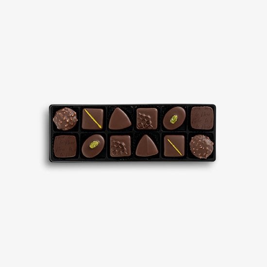 Praliné foncé Selection boîte à 12 pcs