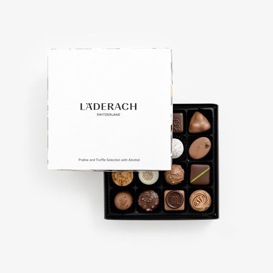 Praline and Truffle Selection with alcohol 16 pcs per box