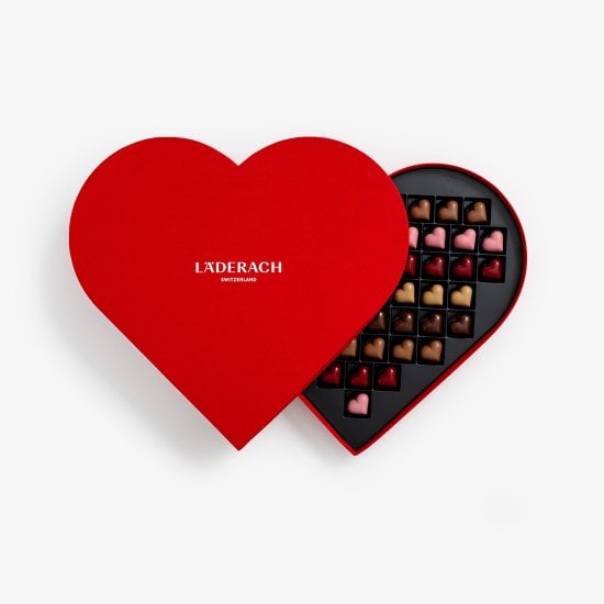 Pralines Hearts 54 pc Heart box Red Velvet