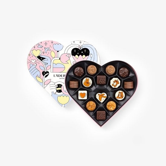 Pralines Valentine's 15pcs heart box (GA)