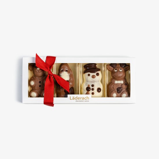 Christmasfigures Milkchocolat 4pcs box